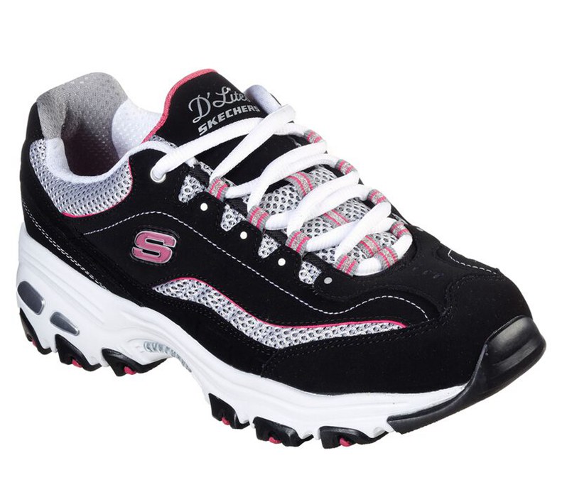 Skechers Dam Svarta/Rosa Sneakers - D'lites - Life Saver - Sverige (FJSNL-6847)